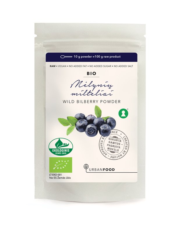 Wild blueberry (bilberry) powder, 50 g-100 g - ORGANIC