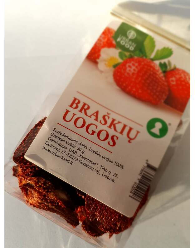 Džiovintos braškės, 50 g 2