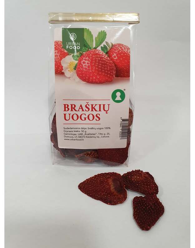 Džiovintos braškės, 50 g 1