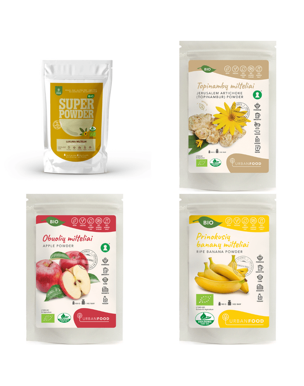 SALDŽIŲ miltelių rinkinys, 4 vnt. - EKOLOGIŠKAS