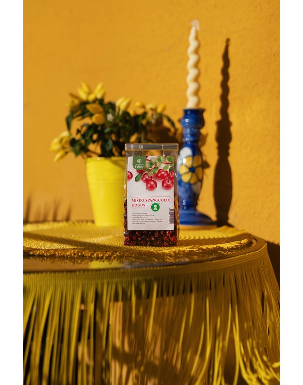 Džiovintos miško spanguolių uogos, 50 g 2