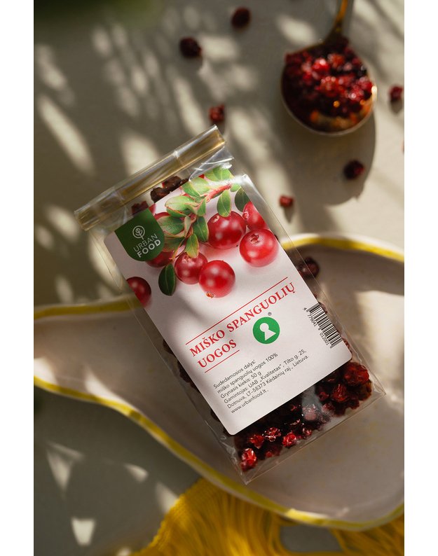 Džiovintos miško spanguolių uogos, 50 g 4