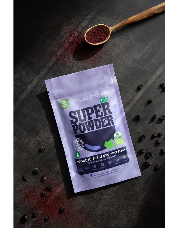 Juodųjų serbentų milteliai - EKOLOGIŠKI, 100 g 5