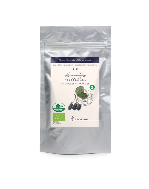 Aronijų milteliai - EKOLOGIŠKI, 100 g