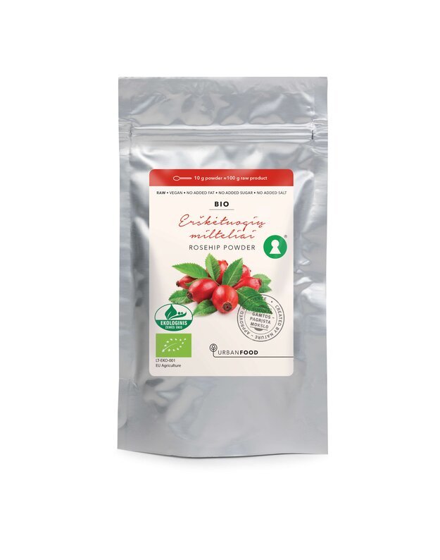 Erškėtuogių milteliai (be sėklų) - EKOLOGIŠKI, 100 g