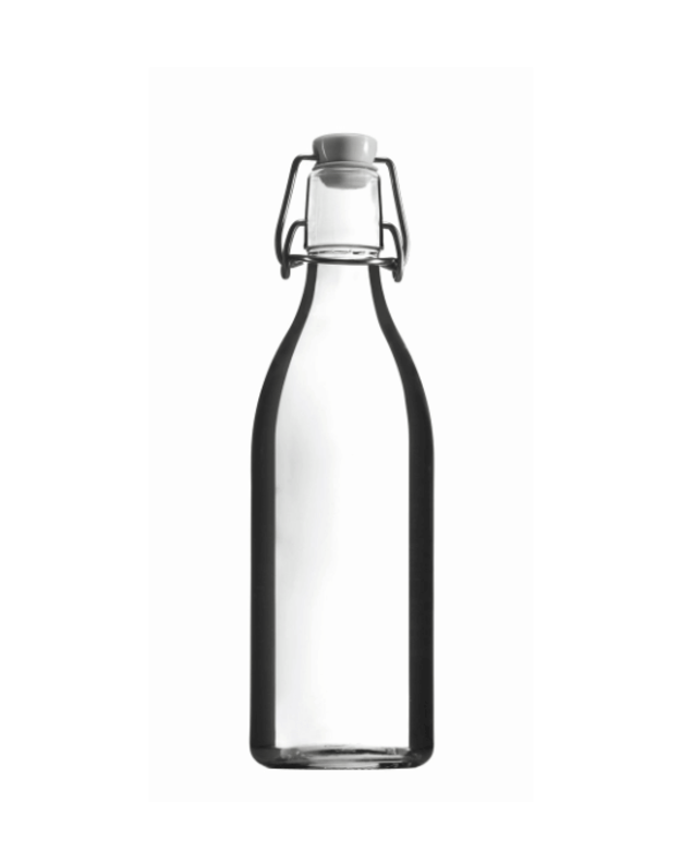 Uždaromas skaidraus stiklo butelys, 500 ml